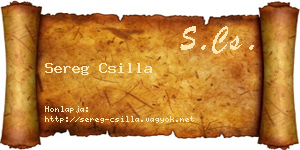 Sereg Csilla névjegykártya